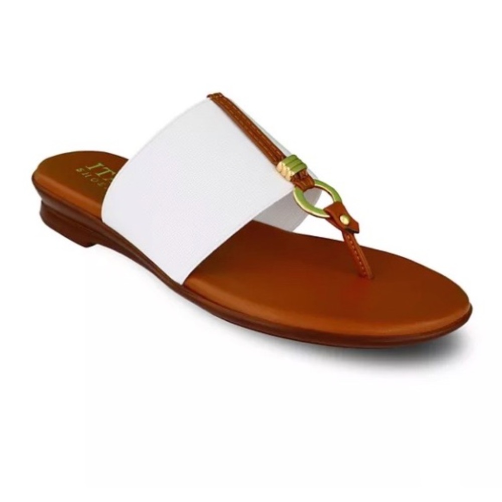 Italian Shoemakers Women's 9.5 White Flat Sandals